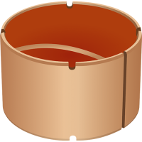 GGB mit Bronze hinterlegte DP4-B Sonderbuchse mit Nuten und Kerben