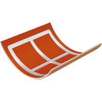 GGB DP4 antifriction curved with groove design