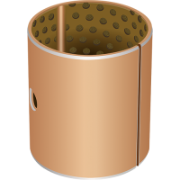GGB DX10 Metall-Polymer Zylindrische Buchse mit Nut und Bohrung für hohe Beanspruchung und harte Umgebungen