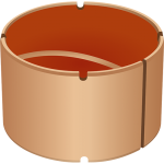 Bague GGB spéciale DP4-B à dos bronzé avec rainures et encoches